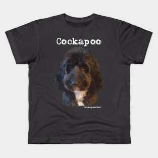 Black and White Cockapoo / Spoodle and Doodle Dog Kids T-Shirt